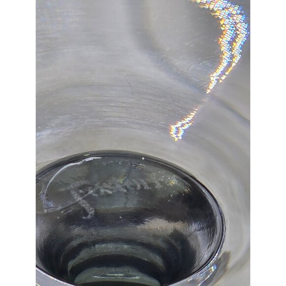 Vintage Fostoria Cherish Water Goblets Smoke Gray Platinum Trim 6.5" - Set of 3 - Picture 3 of 7